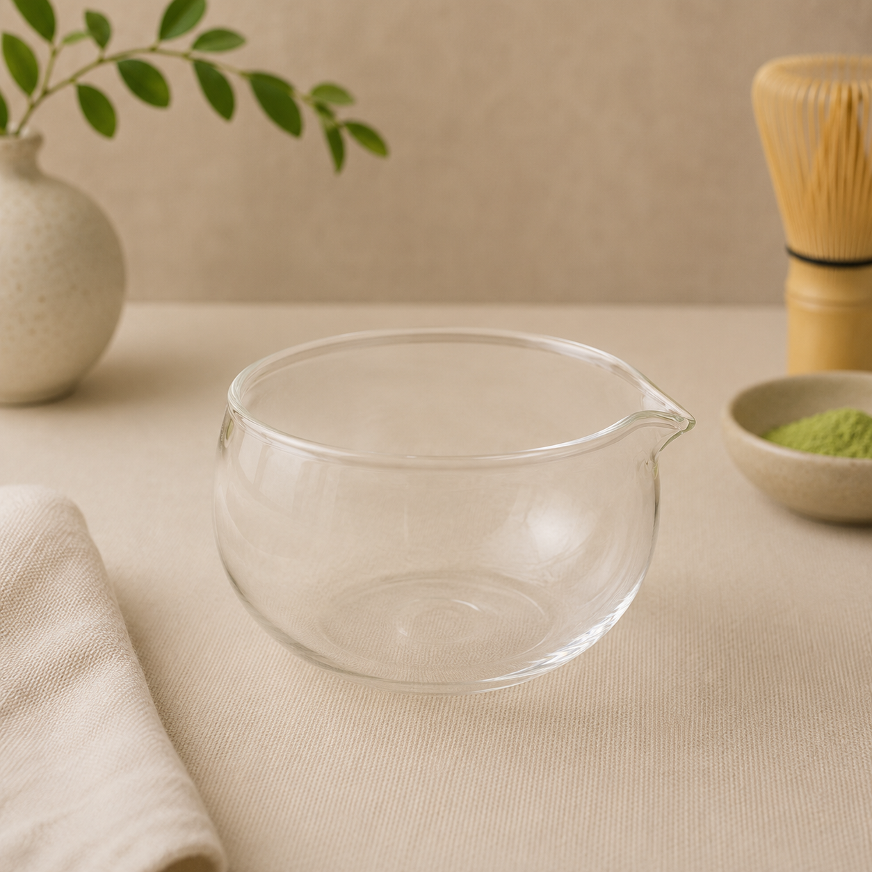 Clear Glass Matcha Latte Bowl - 16oz
