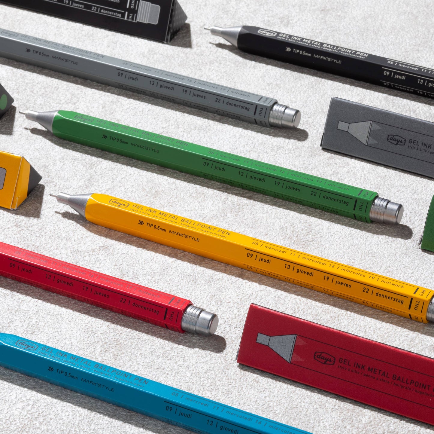 MARK'STYLE Days Aluminum Gel Pen 0.5mm