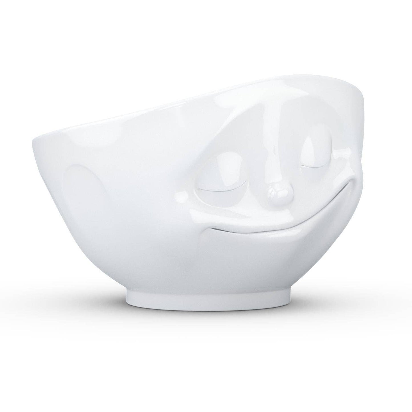 TASSEN 16 Oz. Bowl, Happy Face, White