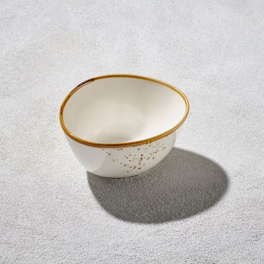 Terra 4.75 inch Oval Bowl Dap-White