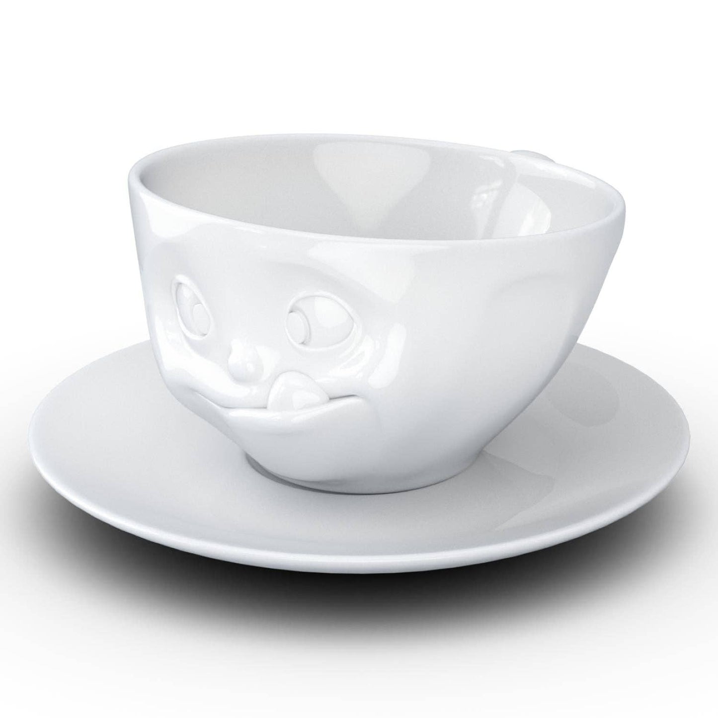 TASSEN Coffee Cup with Saucer, Tasty Face