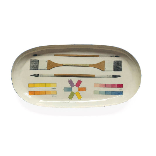 Roomytown Oval Enamel Tray – The Art of Colouring