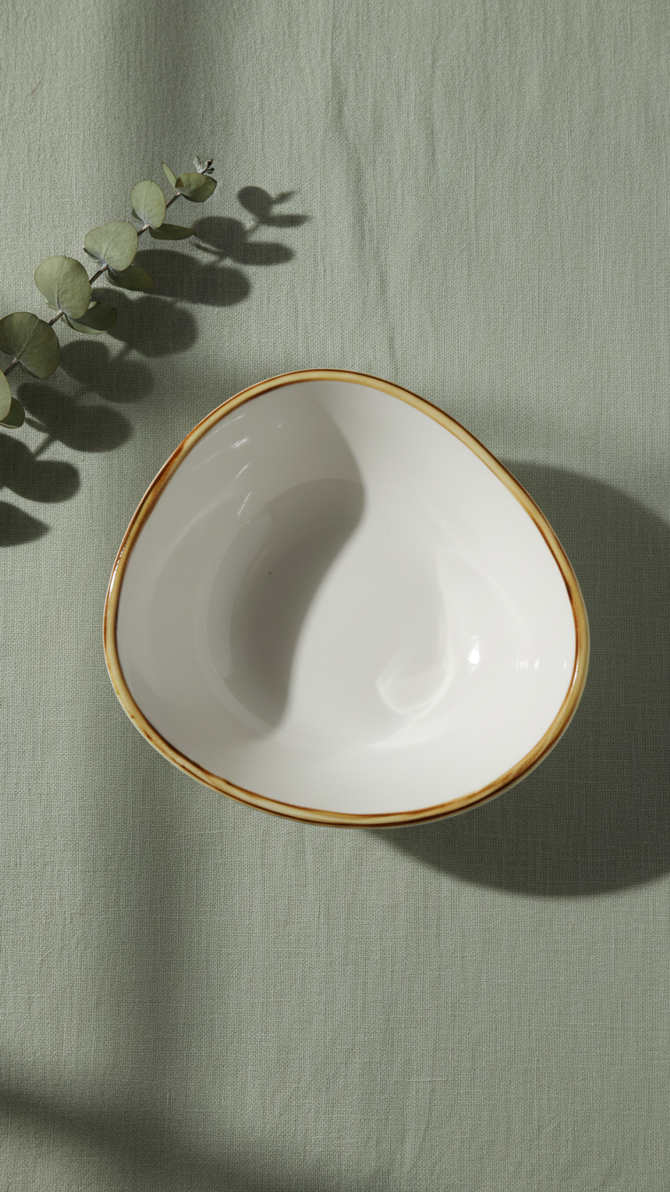 Terra Oval Bow 6” Dap White