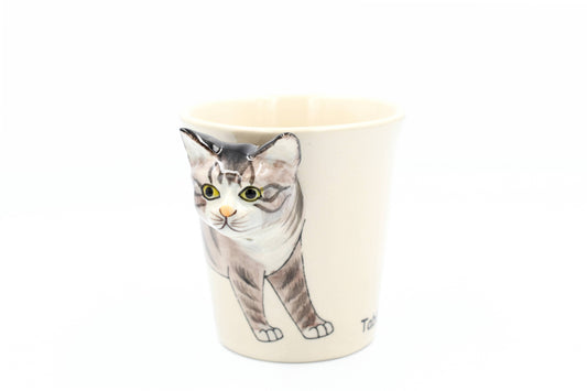 Tabby Cat Mug 10 oz Hand-Painted Ceramic Mug (MUG128)