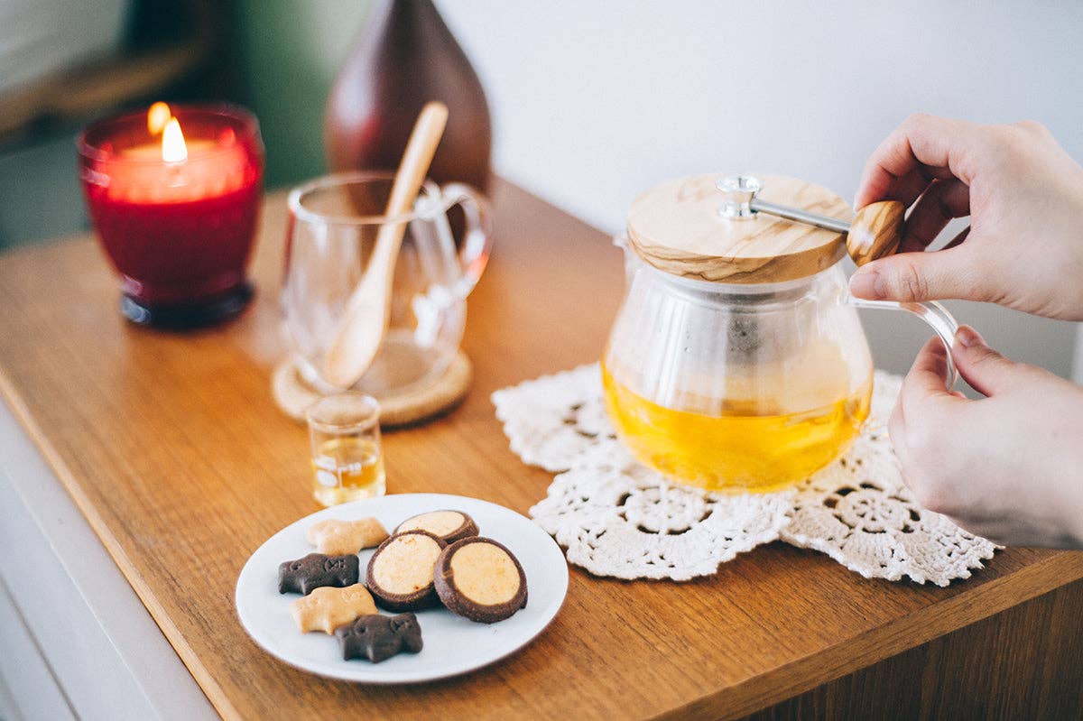 "Teaor" Tea Maker Olive Wood