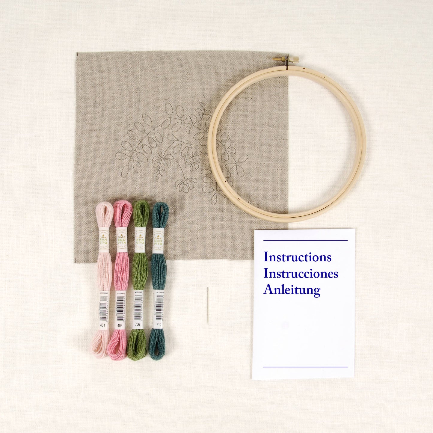 DMC Indigo Study – Eco Vita Wool Embroidery Kit