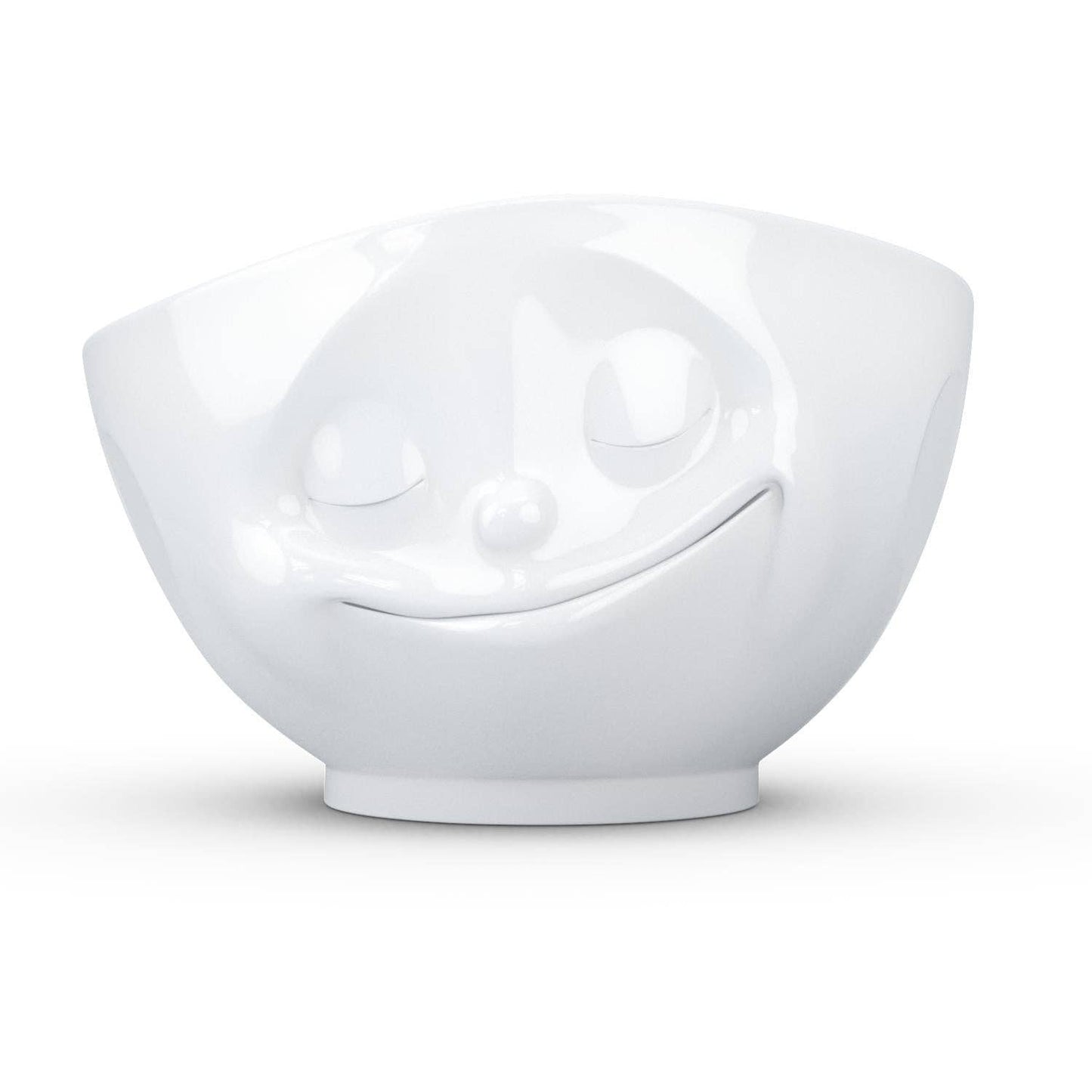 TASSEN 16 Oz. Bowl, Happy Face, White