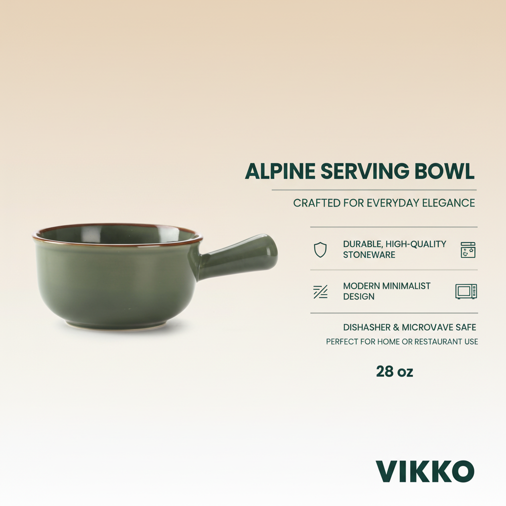 Vikko Alpine Serving Bowl – Green, 26 oz