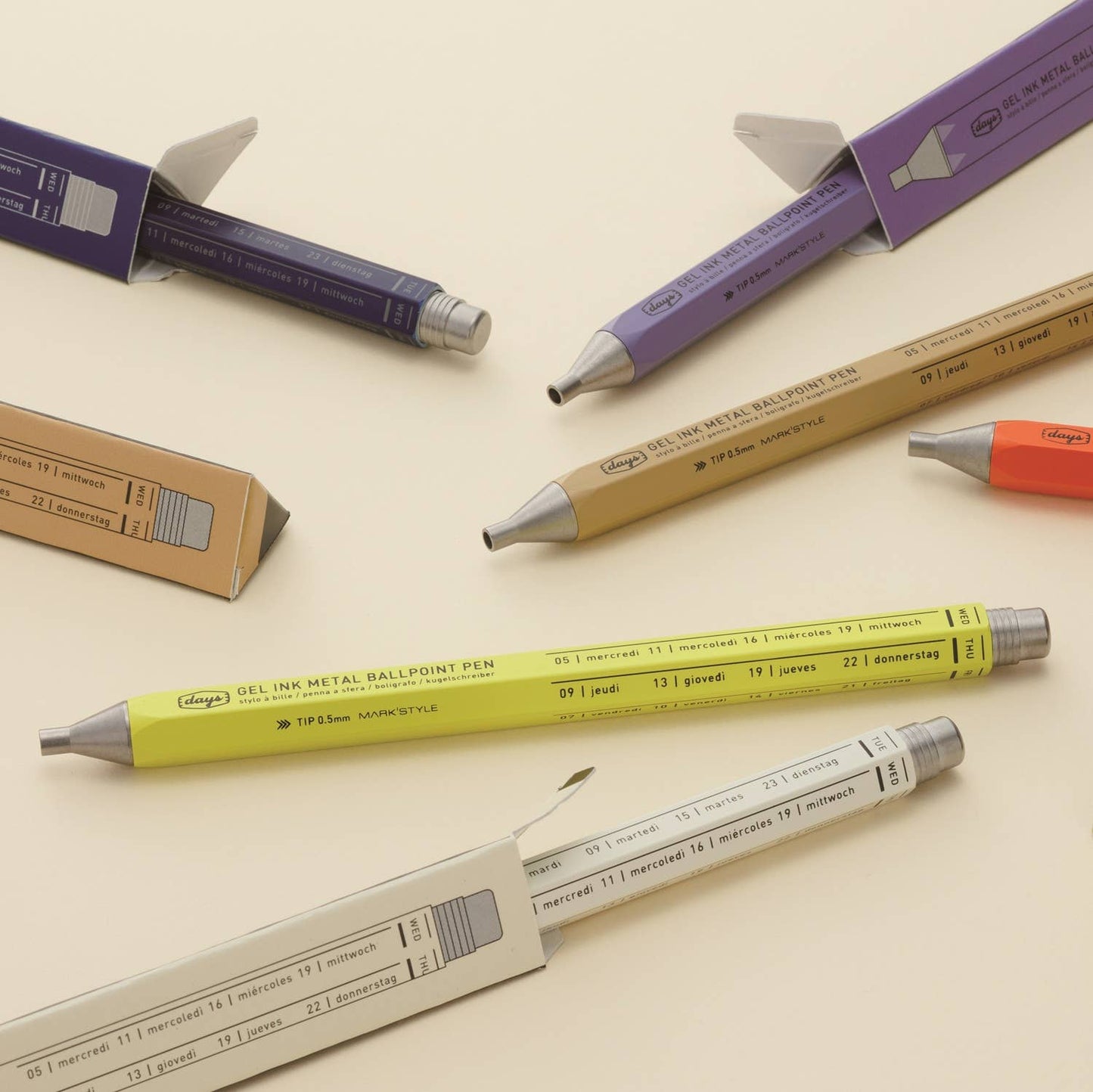 MARK'STYLE Days Aluminum Gel Pen 0.5mm