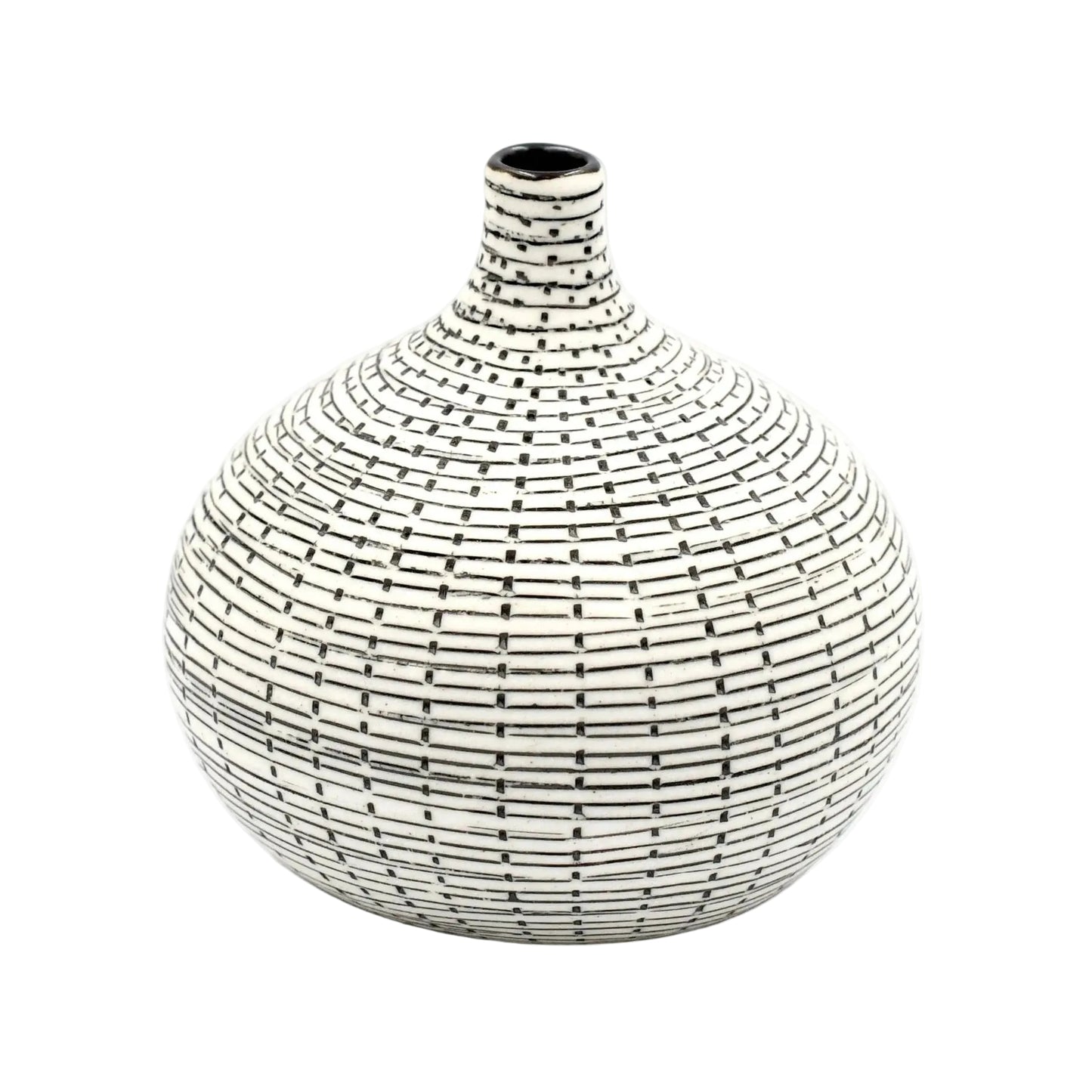 Congo Tiny S-Handcrafted Porcelain Bud Vase (192W71BLACK)