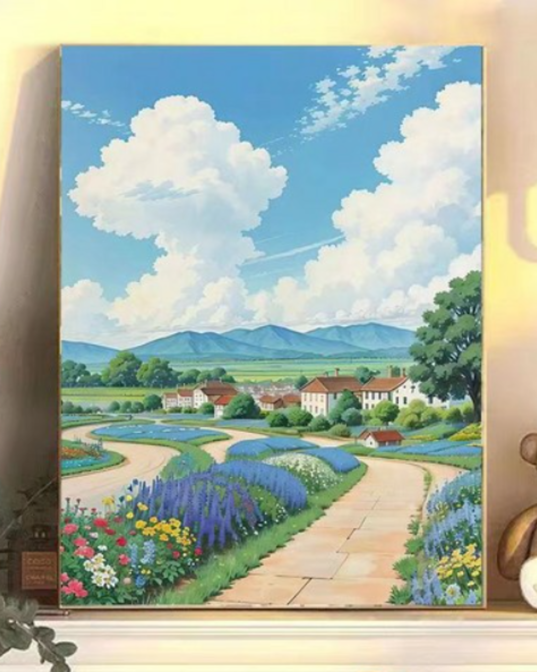 Countryside Path – DIY Paint by Numbers Kit (with Frame)