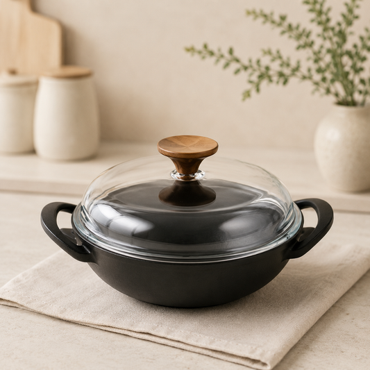BEKA Seasoned Cast Iron Aladdin Pot with Lid (18cm)