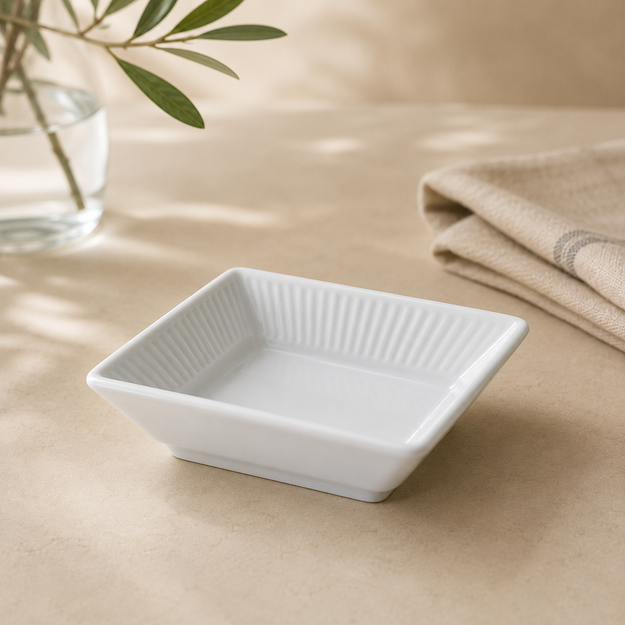 Plisse Square Dish