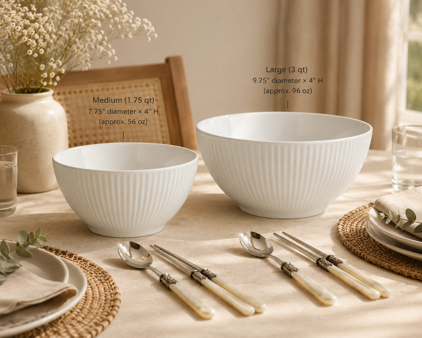 Plisse Serving Bowls