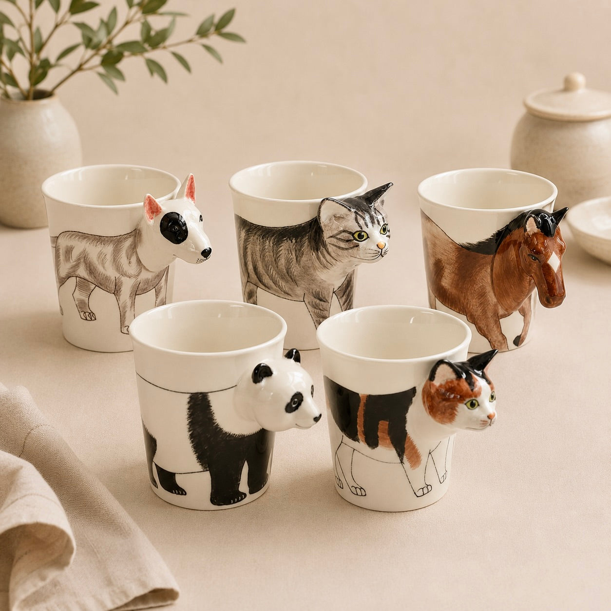 Animal Hand-Painted Ceramic Mug