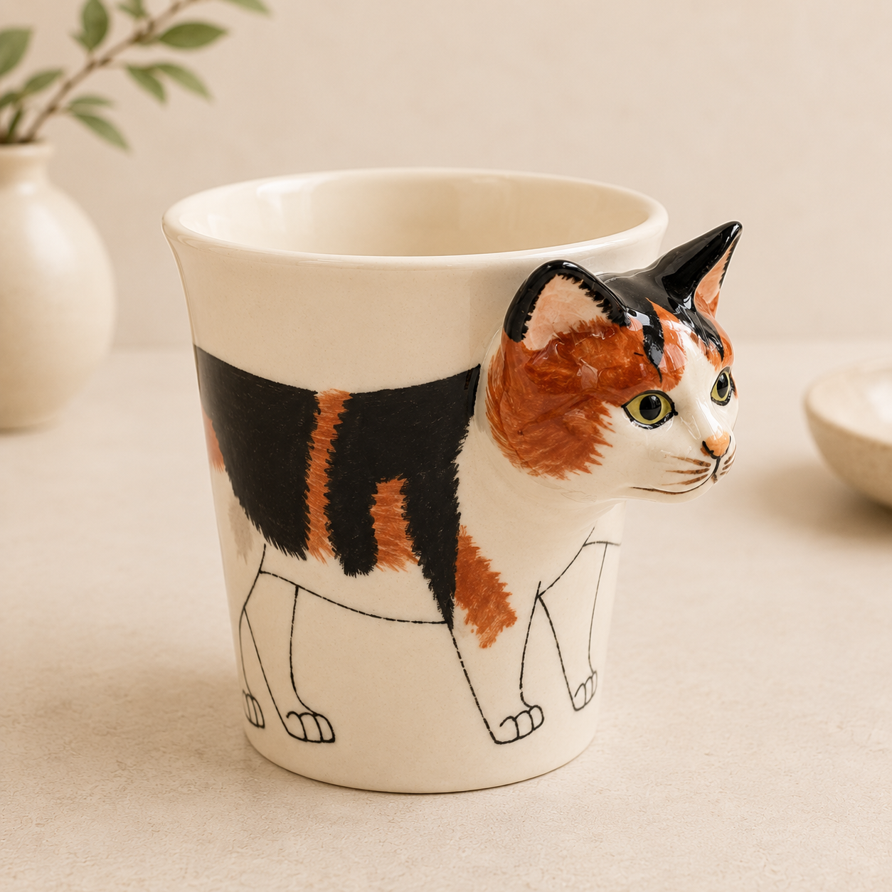 Animal Hand-Painted Ceramic Mug