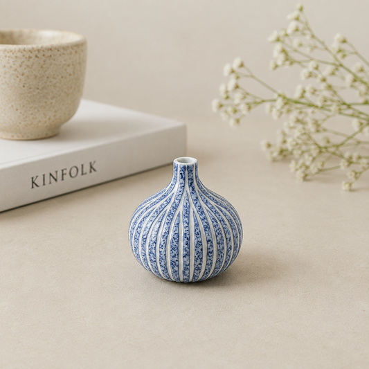 Coral – Blue Congo Tiny  Ceramic Bud Vase