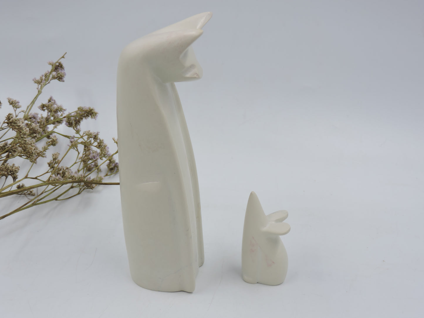 Handmade Cat and Mouse Stone Set - Fair Trade Figurine