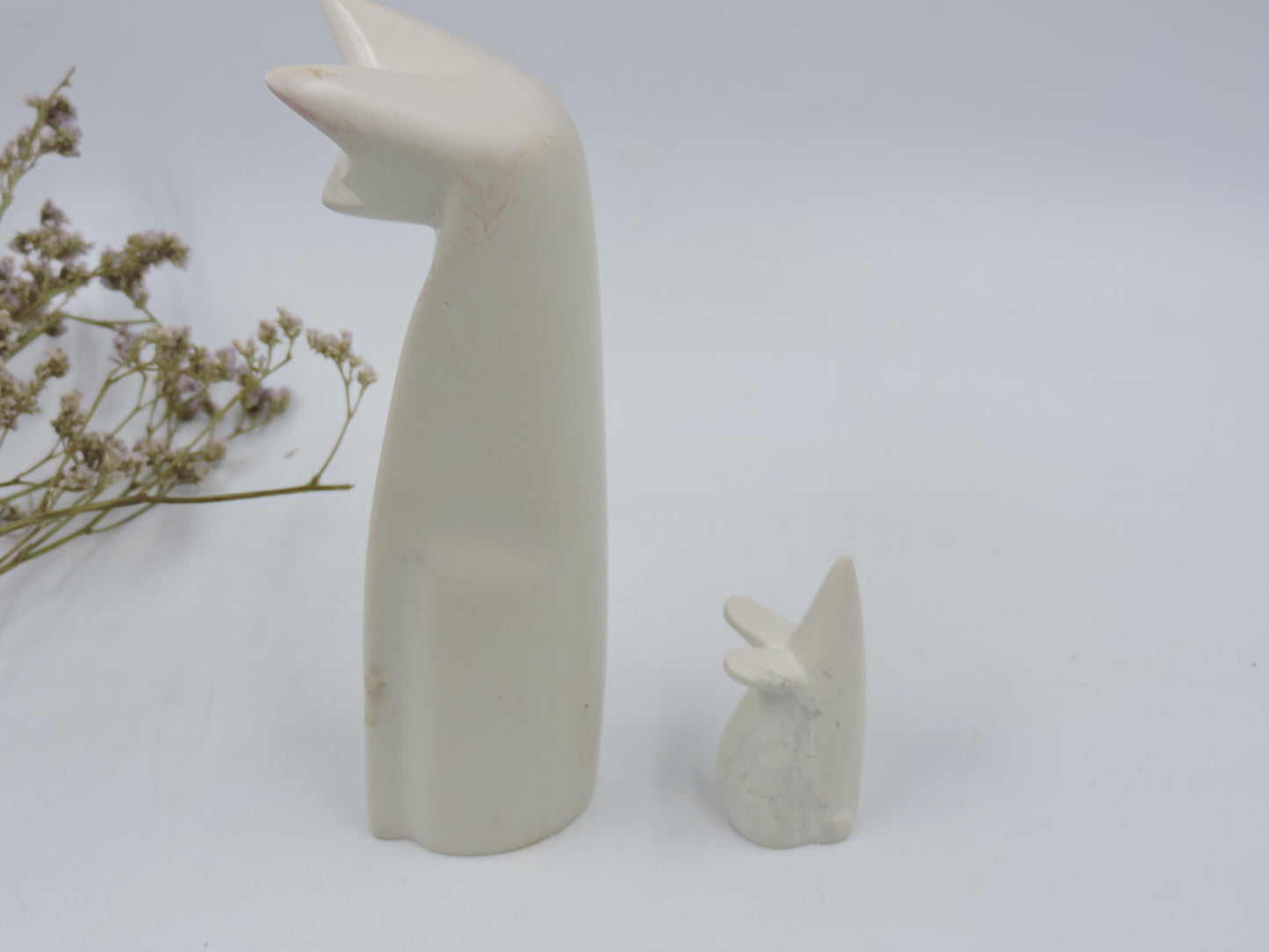 Handmade Cat and Mouse Stone Set - Fair Trade Figurine