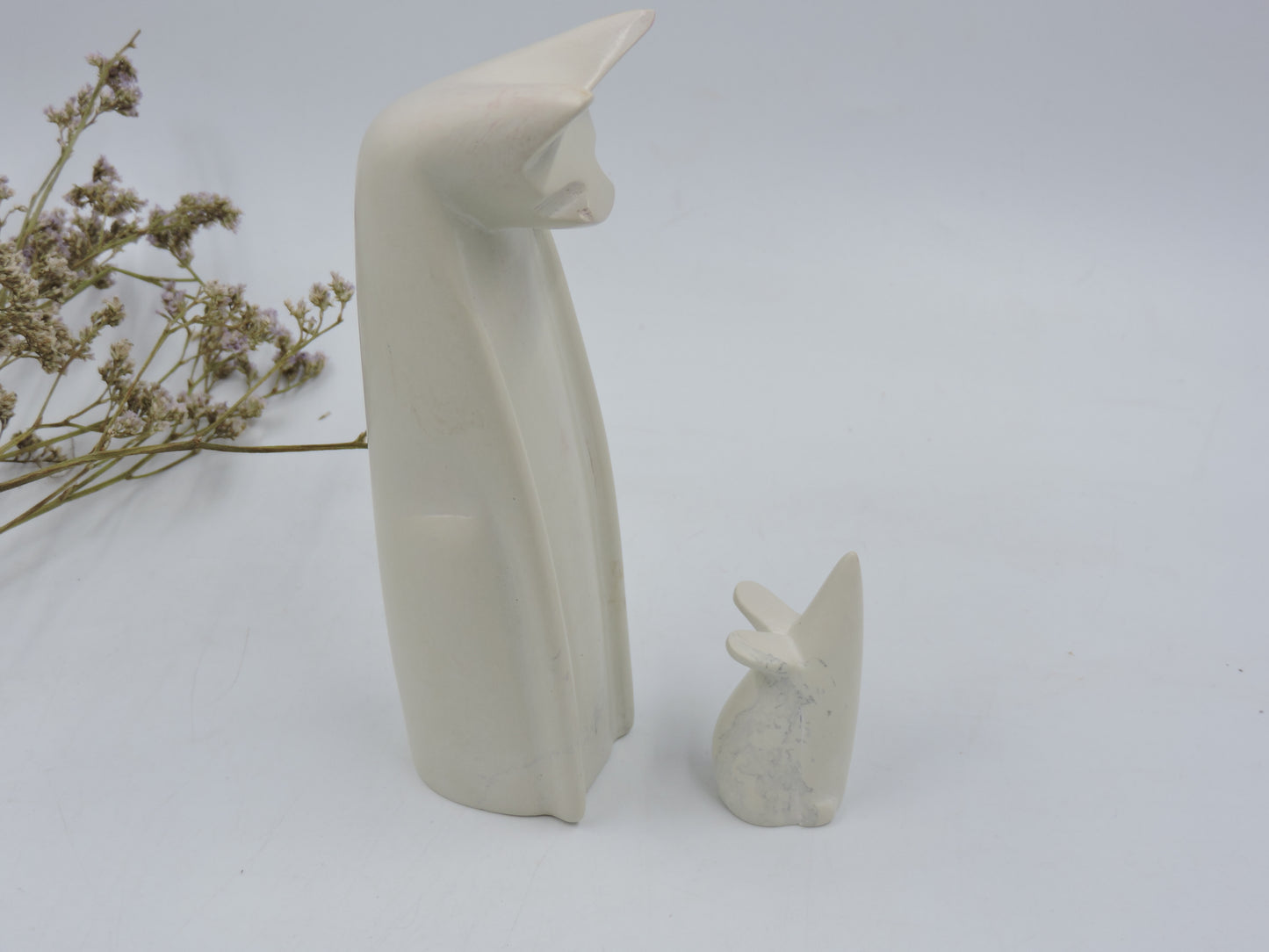 Handmade Cat and Mouse Stone Set - Fair Trade Figurine