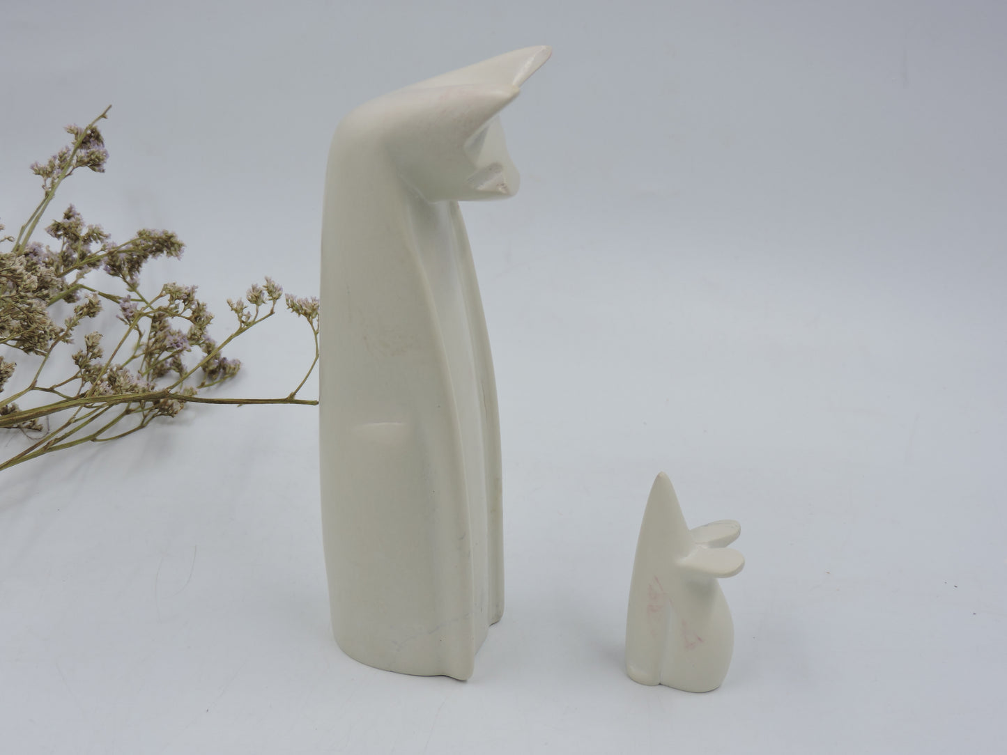 Handmade Cat and Mouse Stone Set - Fair Trade Figurine
