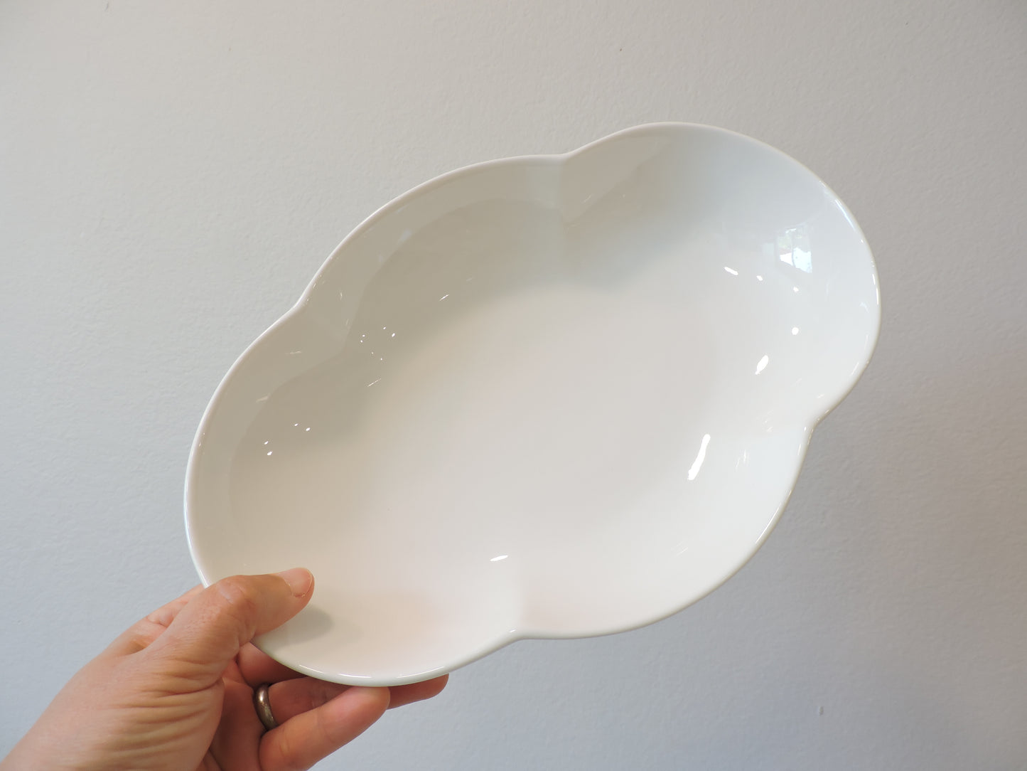Nature Series Floral Rim Cloud Oval Bowl