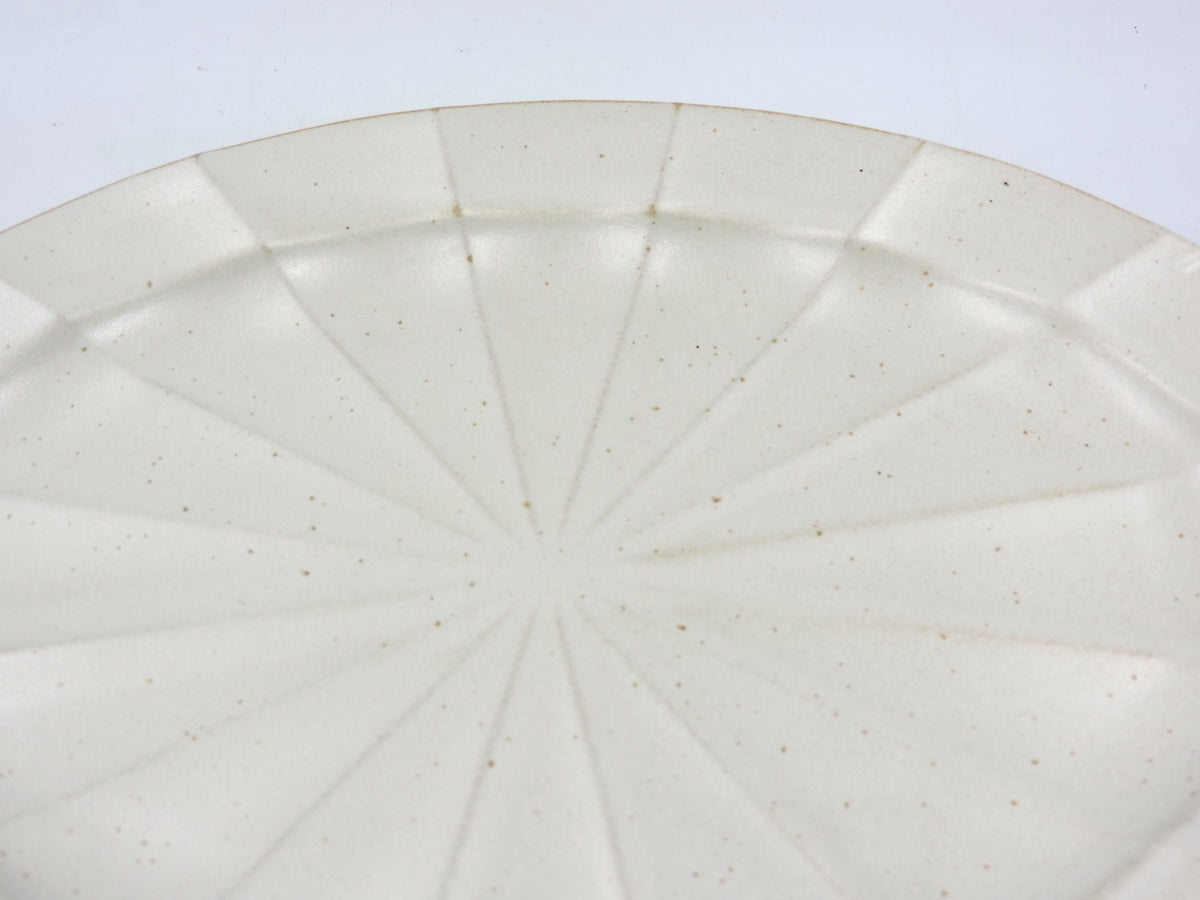 Japanese Ivory Fluted Oval Plates 9.8" (25 cm)