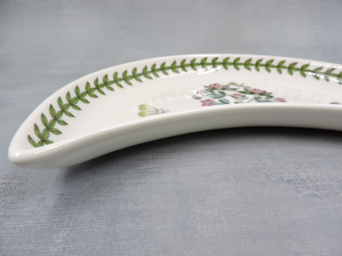 Portmeirion Botanic Garden Crescent Salad Plate-Rhododendron