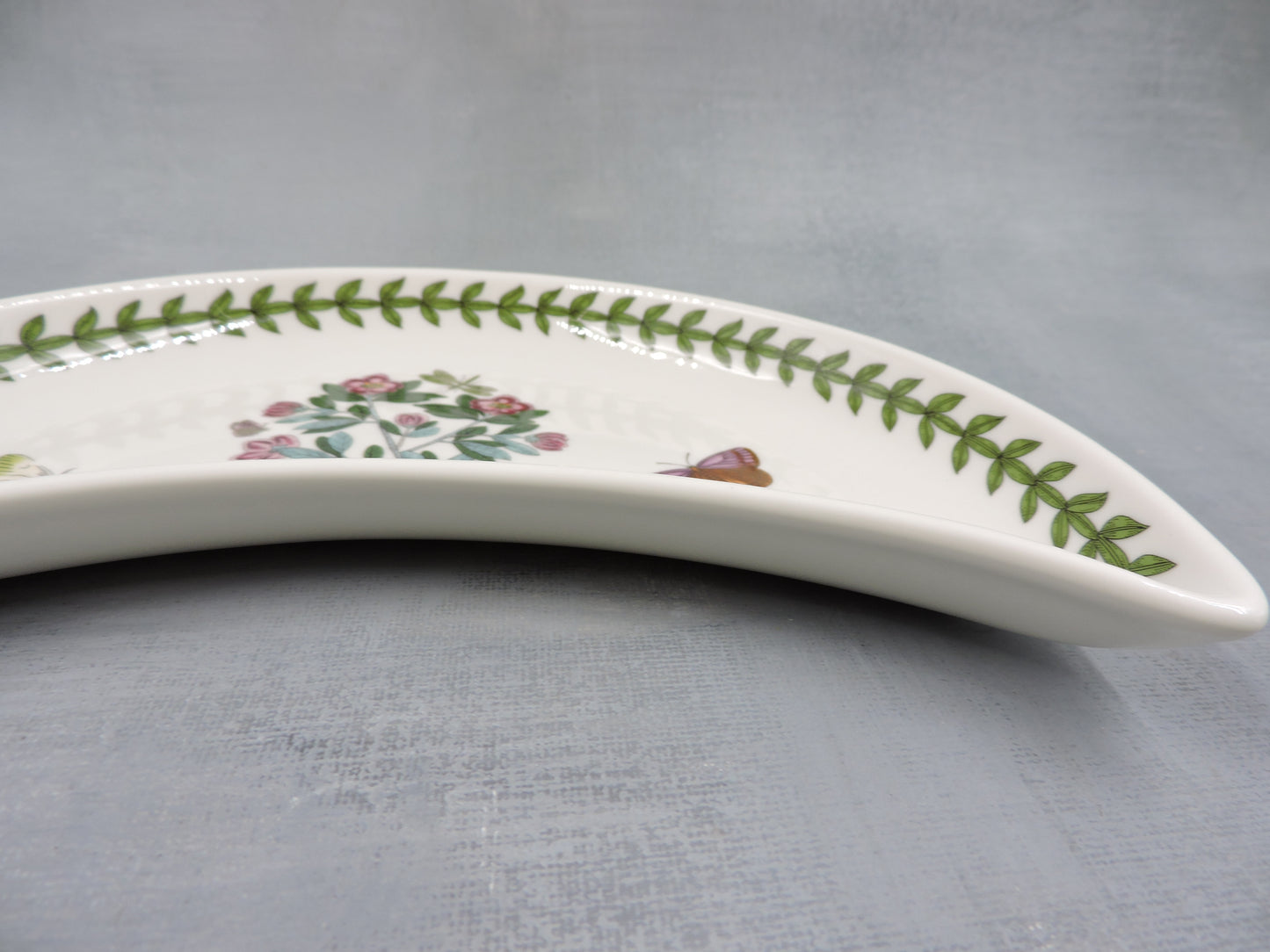 Portmeirion Botanic Garden Crescent Salad Plate-Rhododendron