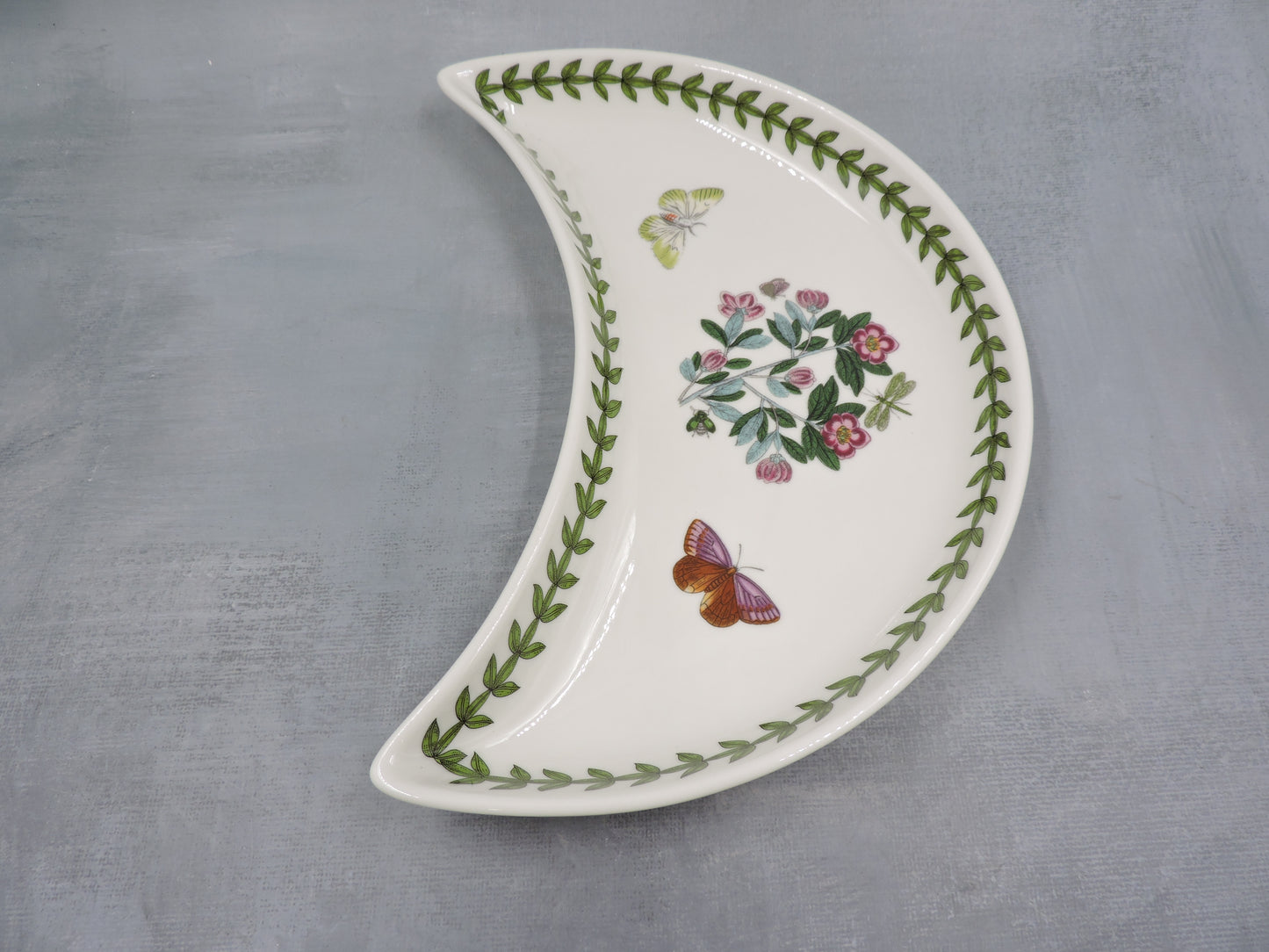 Portmeirion Botanic Garden Crescent Salad Plate-Rhododendron