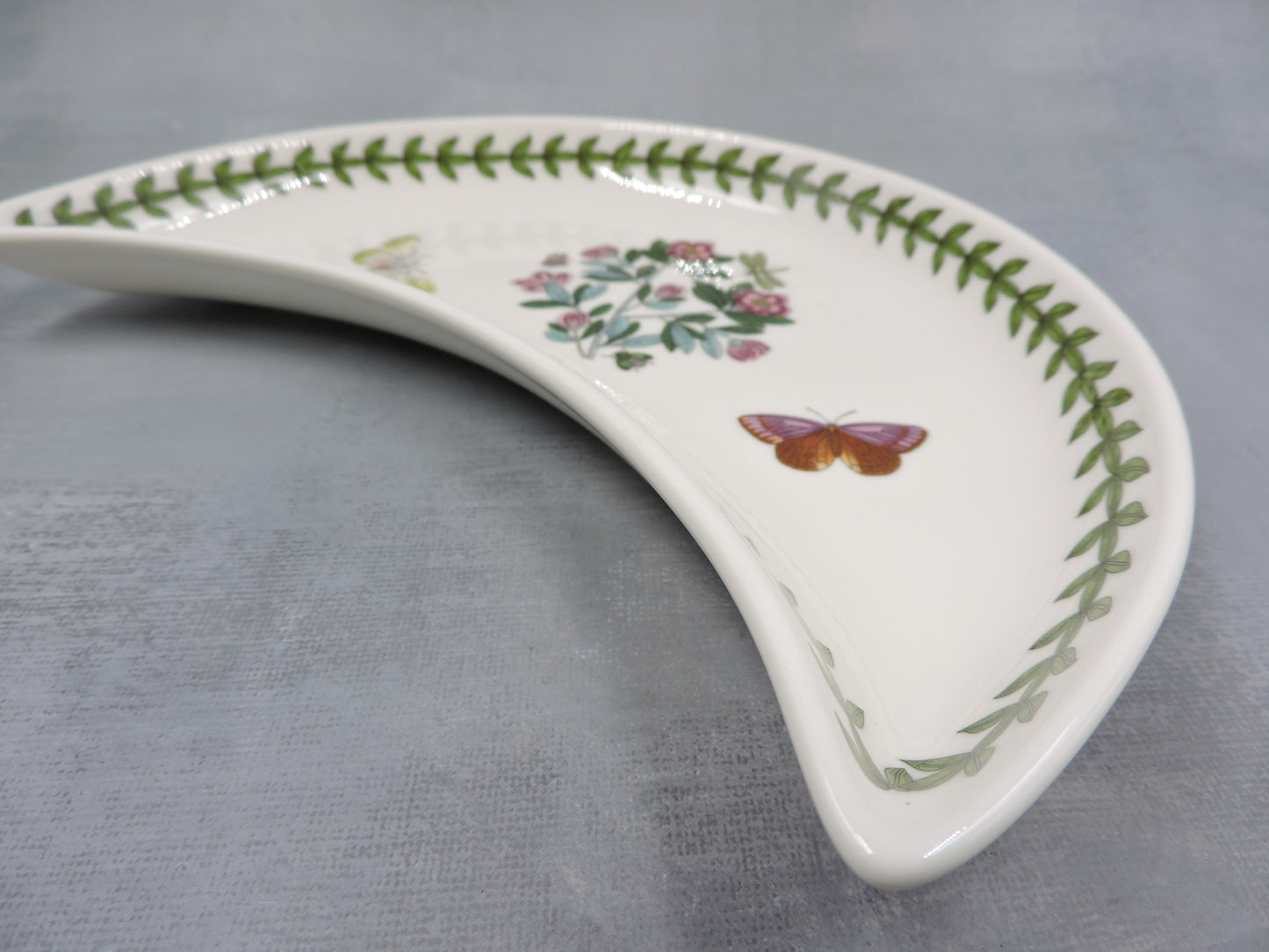Portmeirion Botanic Garden Crescent Salad Plate-Rhododendron