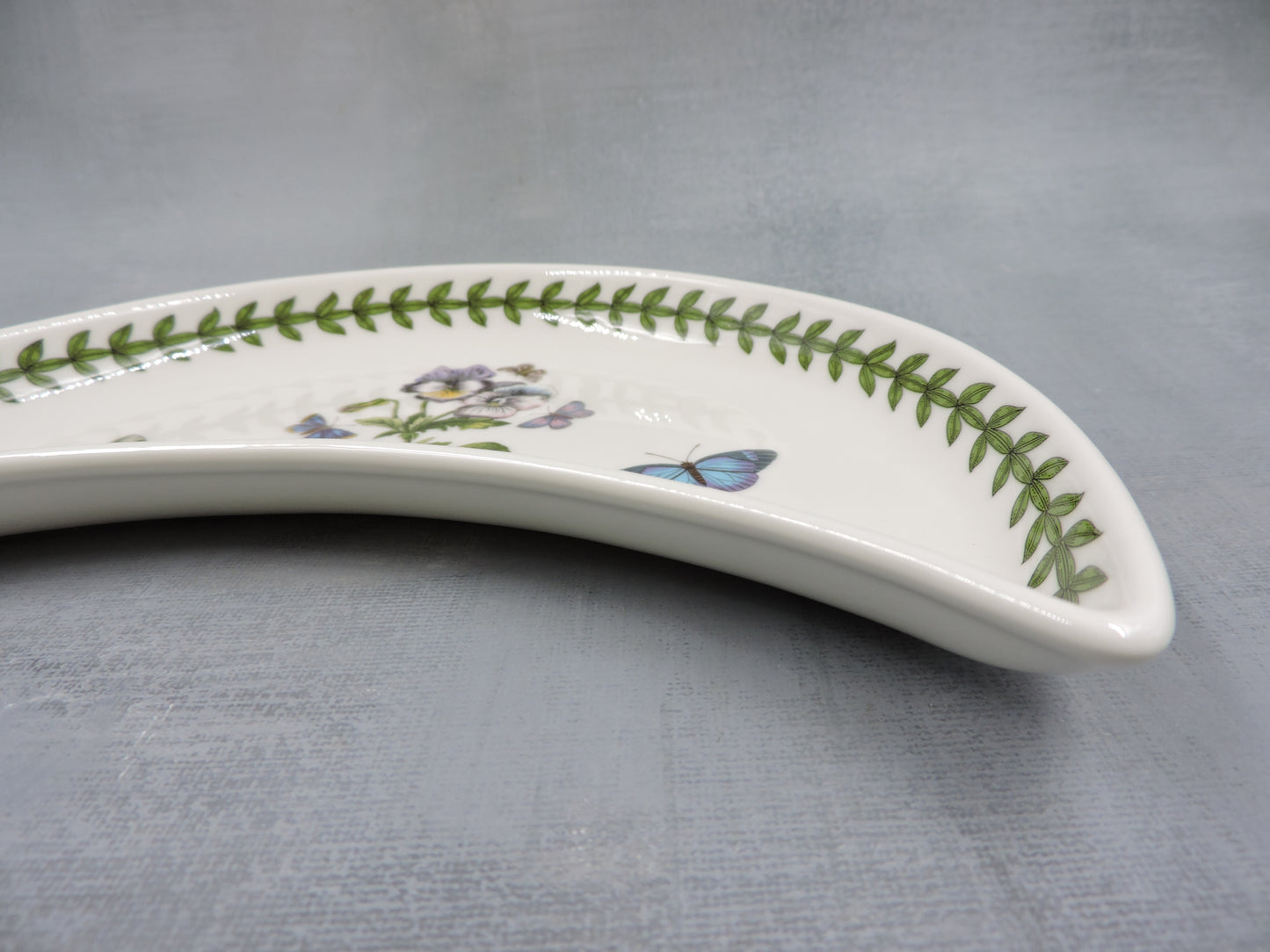 Portmeirion Botanic Garden Crescent Salad Plate-Pansy