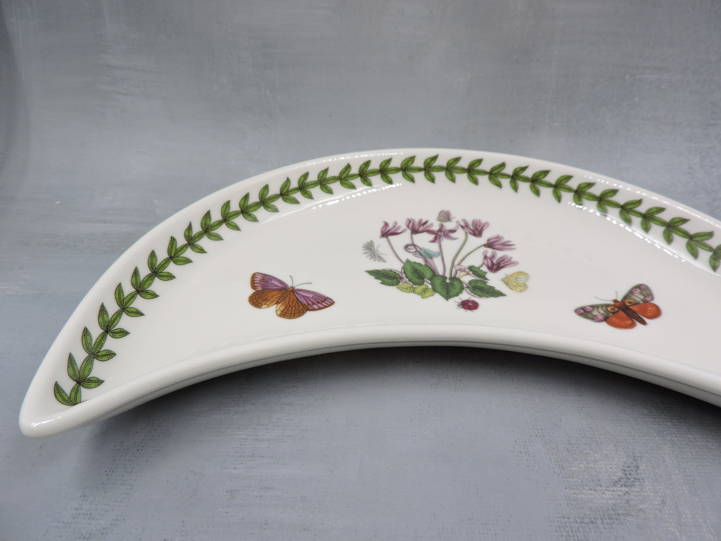 Portmeirion Botanic Garden Crescent Salad Plate-Cyclamen