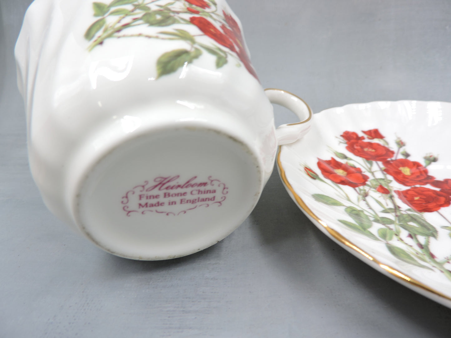Heirloom Bone China Cup and Saucer