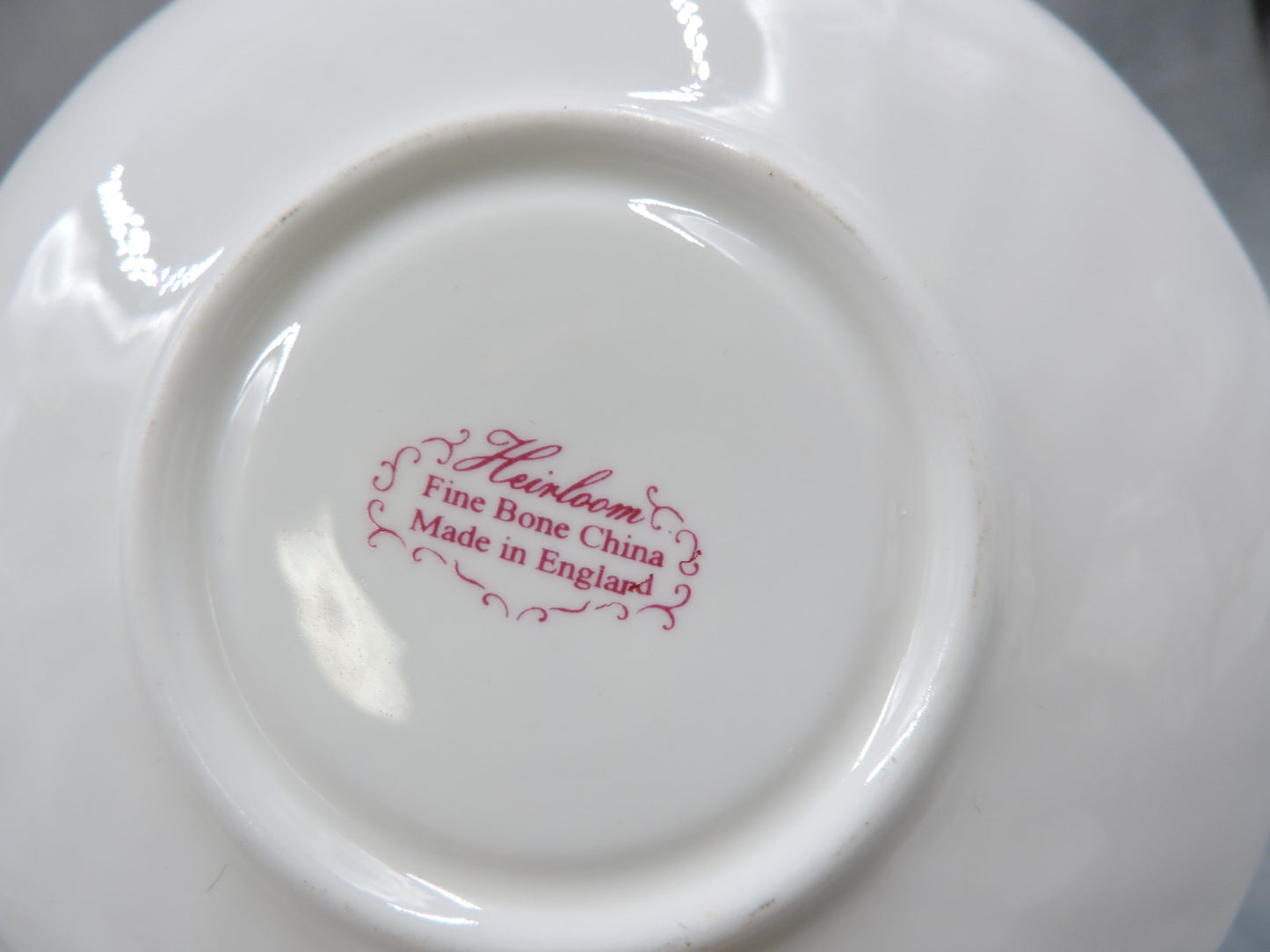 Heirloom Bone China Cup and Saucer