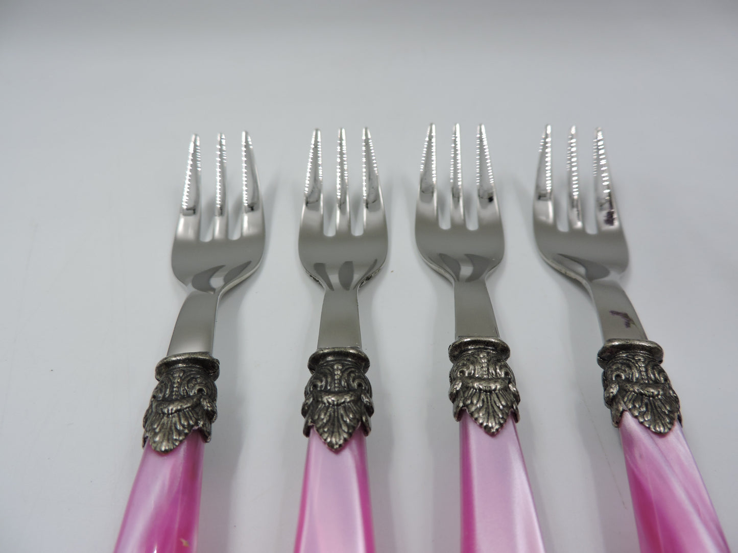 EME Napoleon Dessert Fork Set of 4, Pink