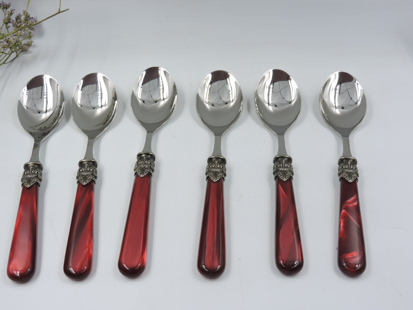 EME Flatware Napoleon Dessert Spoon Set of 6