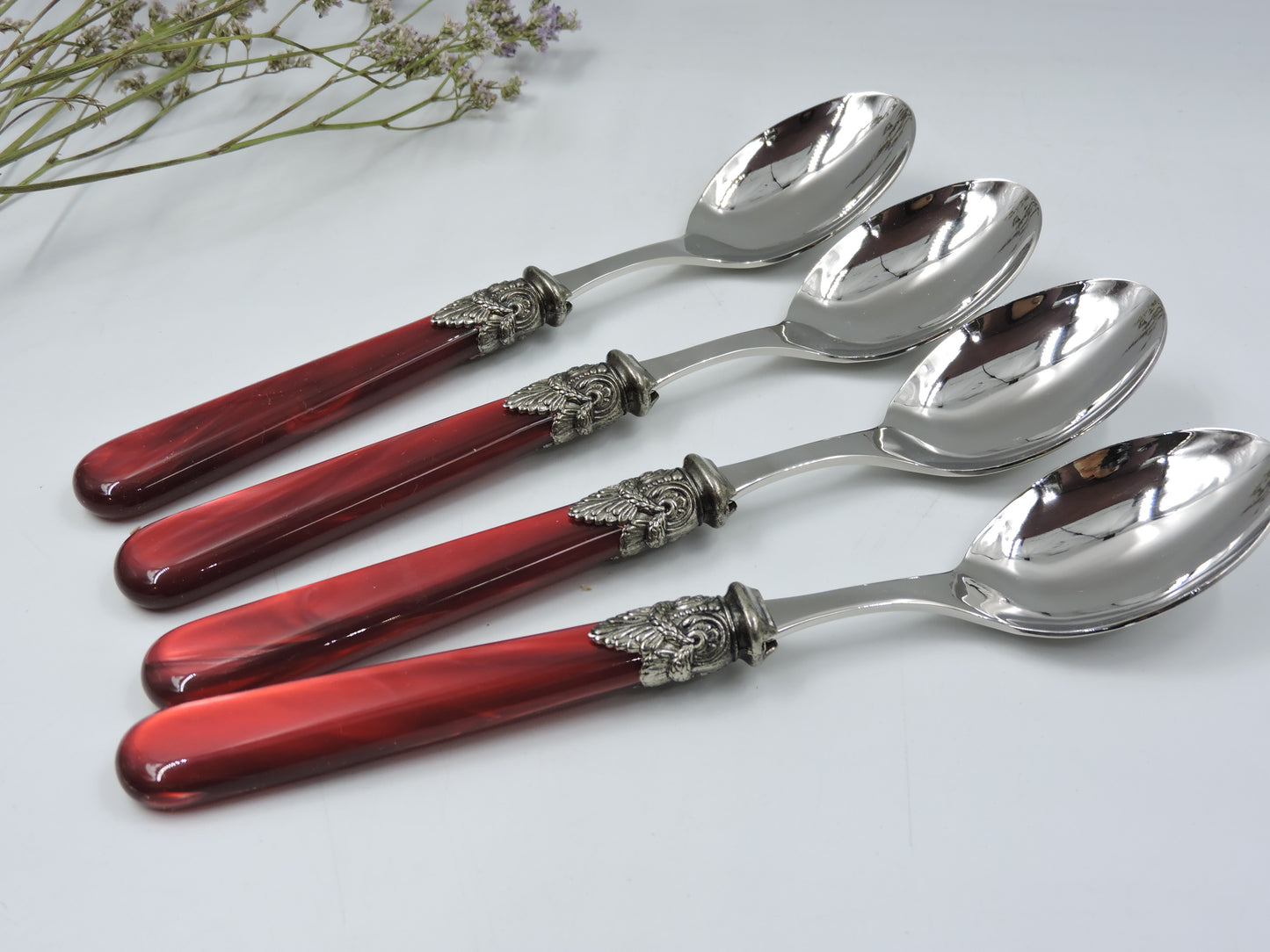 EME Flatware Napoleon Dinner Spoon Set of 4