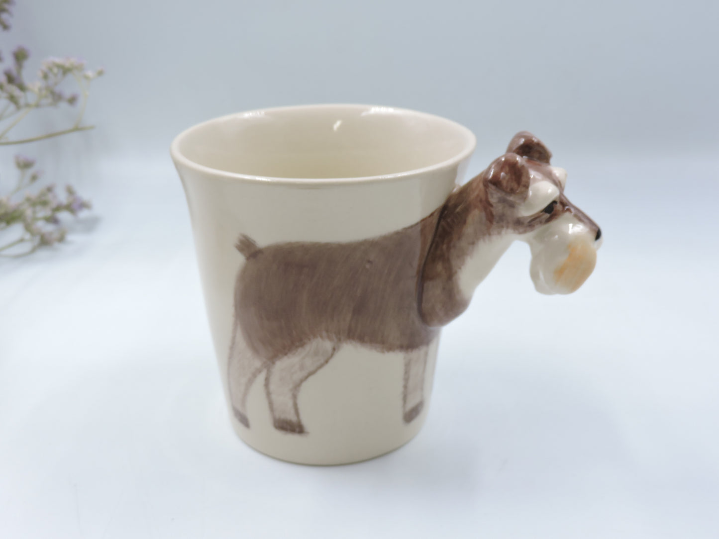 Loyal Schnauzer – Hand-Painted Ceramic Mug