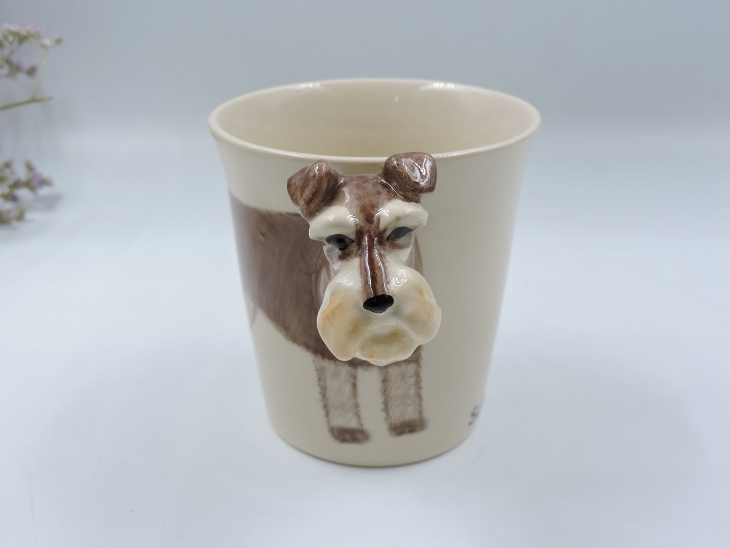 Loyal Schnauzer – Hand-Painted Ceramic Mug