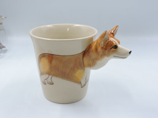 Corgi (Brown) – Hand-Painted Ceramic Mug