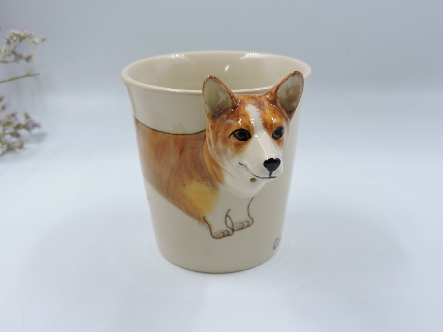 Set of 4 Dog Mugs – Hand-Painted Ceramic Collection
