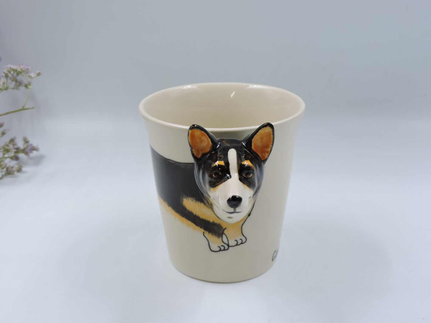 Set of 4 Dog Mugs – Hand-Painted Ceramic Collection
