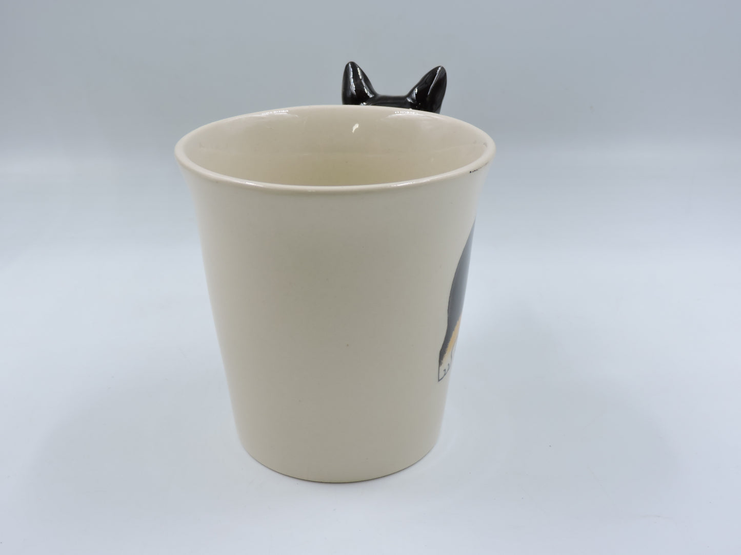 Corgi Love – Hand-Painted Black Mug