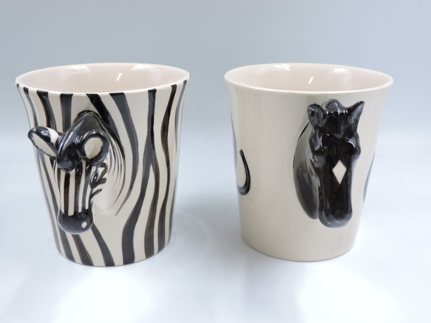 Zebra & Stallion – Hand-Painted Mug Duo