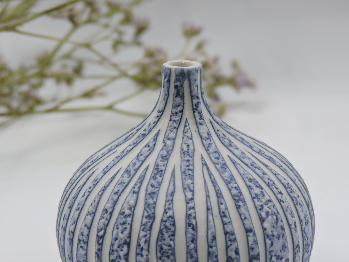 Coral – Blue Congo Tiny  Ceramic Bud Vase