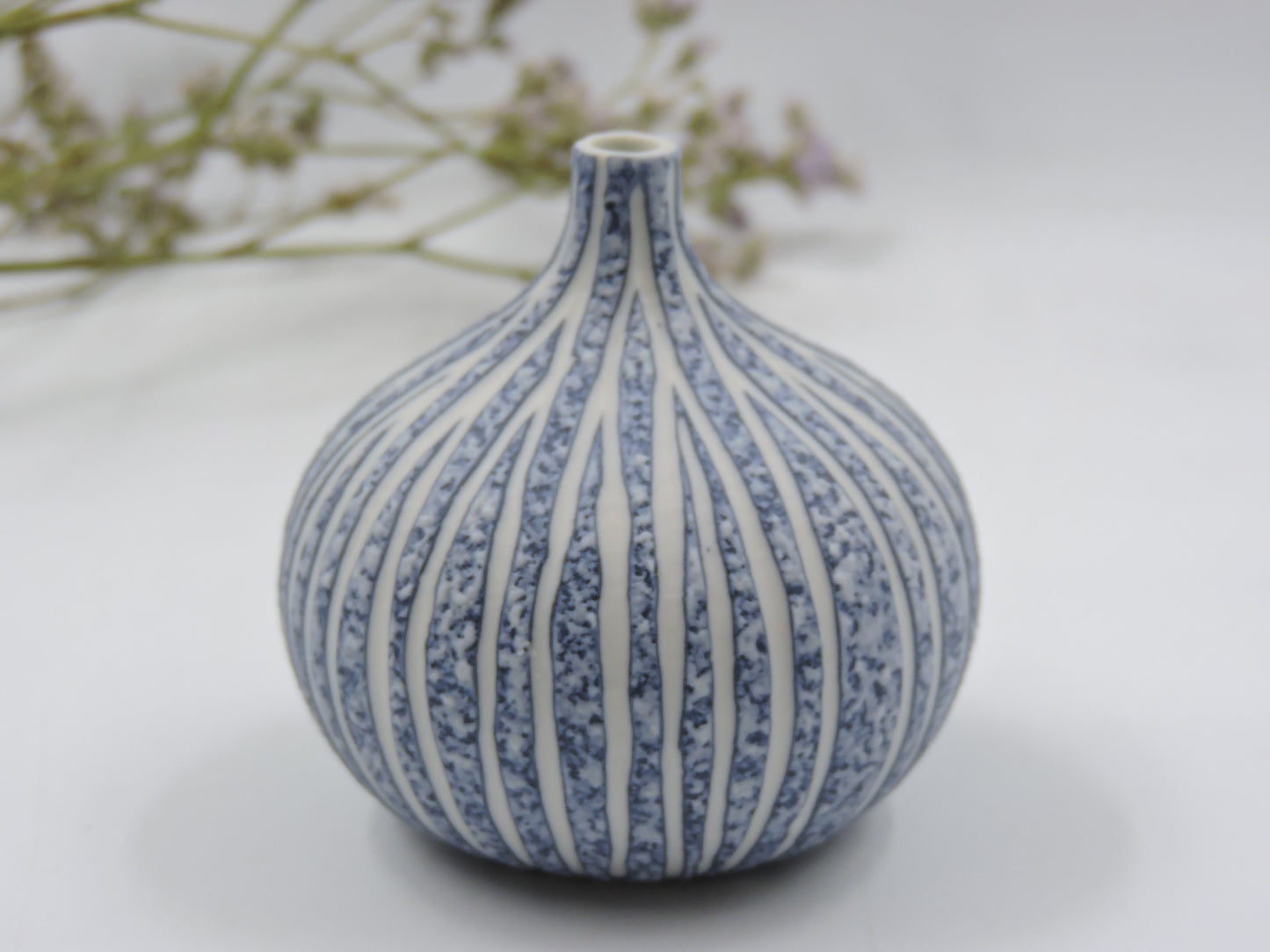 Coral – Blue Congo Tiny  Ceramic Bud Vase