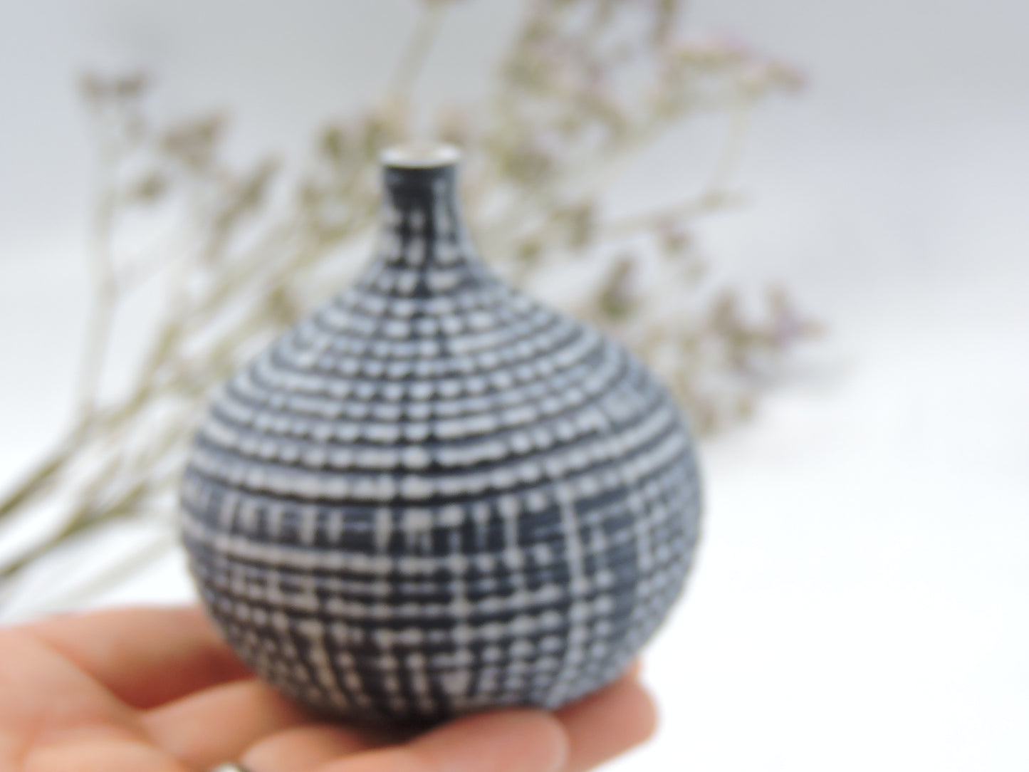 Coral – Blue Congo Tiny  Ceramic Bud Vase