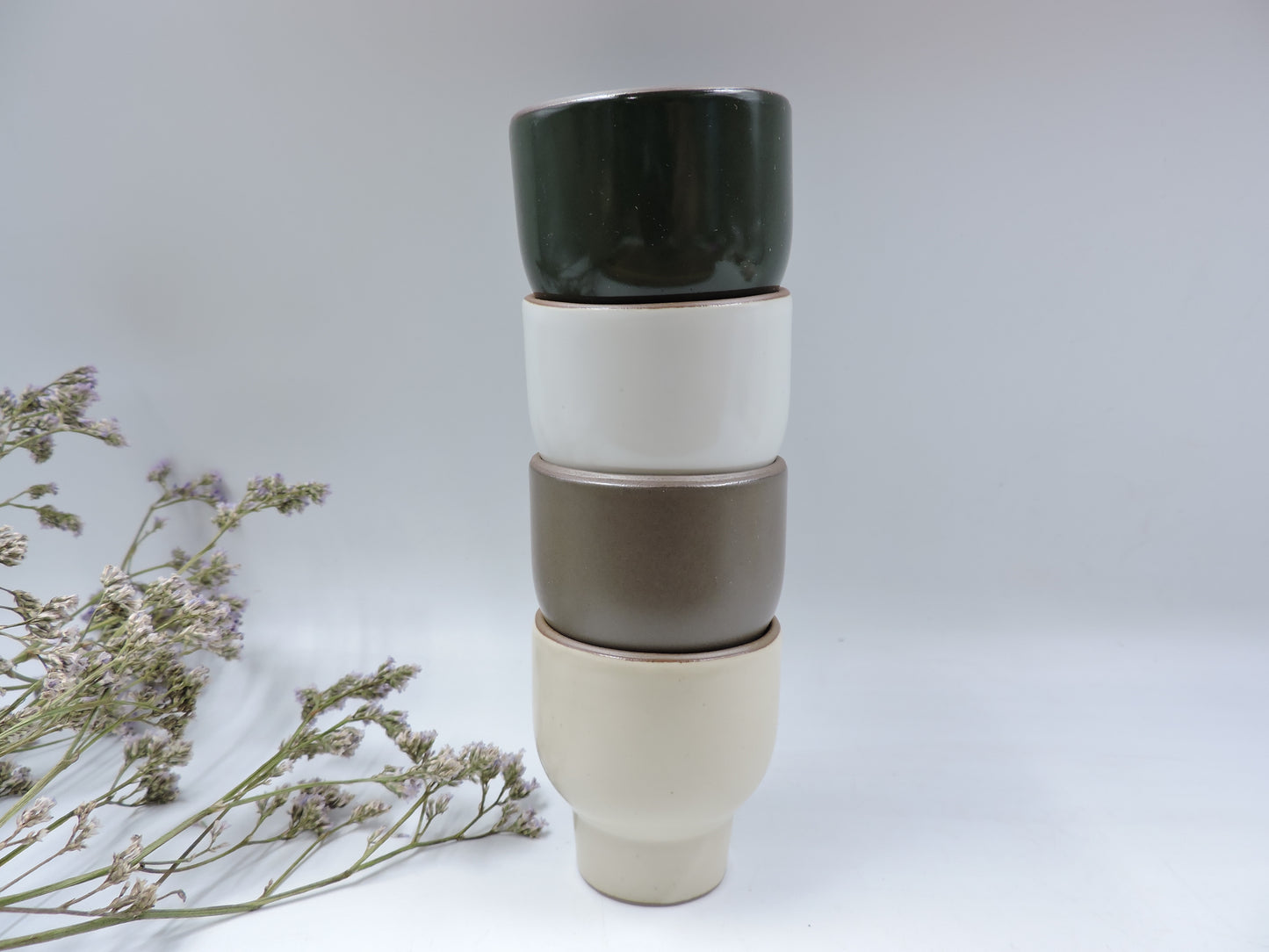 Korean Ceramic Espresso Cups – 4pc Set (70ml)