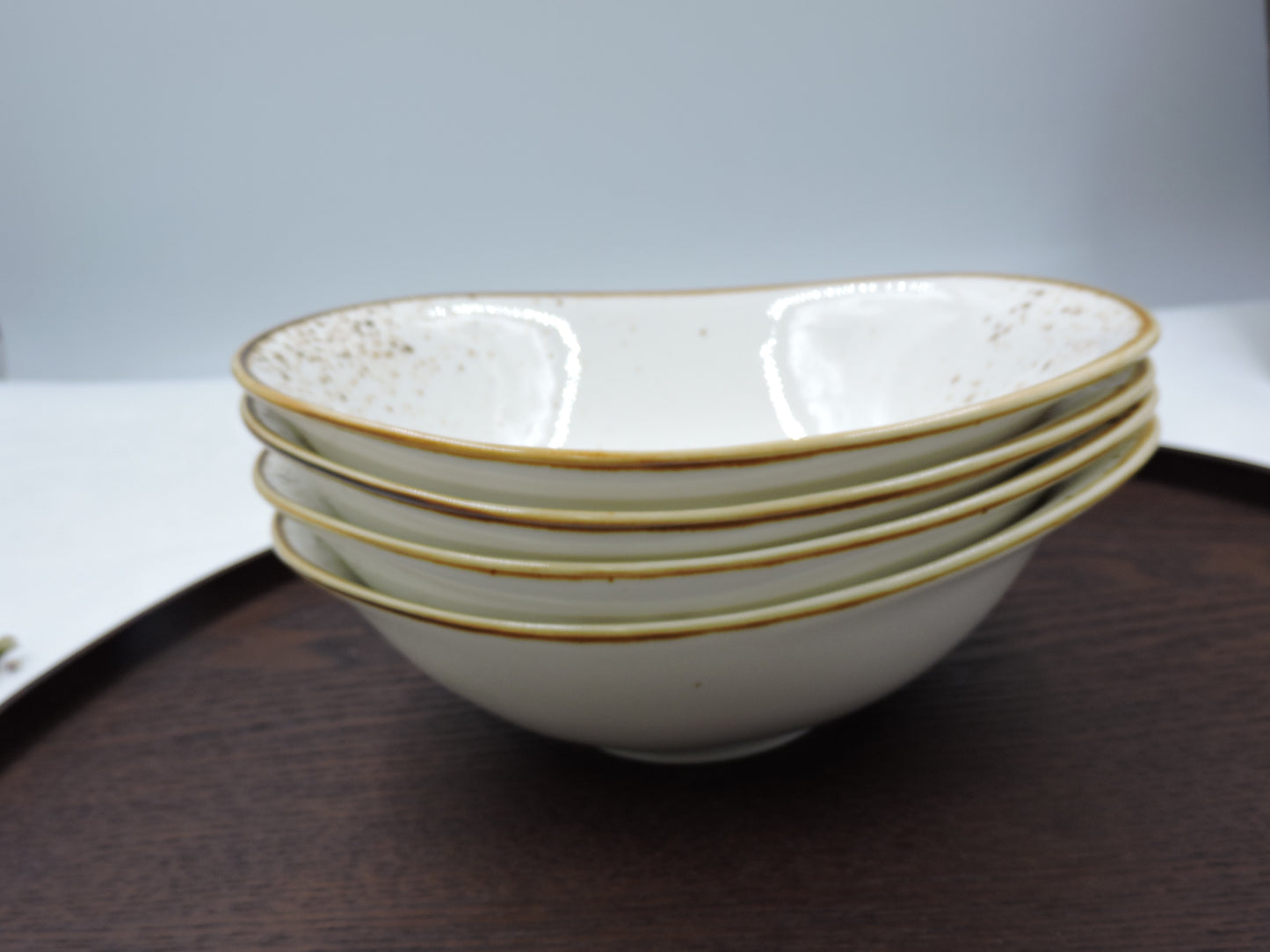 Terra Bow Set of 4 - White, 7.25" x 5.25"
